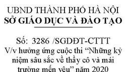 Hưởng ứng cuộc thi “Những kỷ niệm sâu sắc về thầy cô và mái trường mến yêu” năm 2020