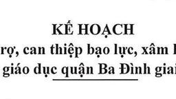 Phòng ngừa, hõ trợ, can  thiệp bạo lực, xâm hại tình dục trẻ em, trong các cơ sở giáo dục quận Ba Đình giai đoạn 2020-2025