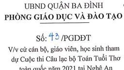 Danh sách cán bộ, giáo viên, học sinh giỏi tham dự Cuộc thi Toán tuổi thơ năm 2021 tại Nghệ An