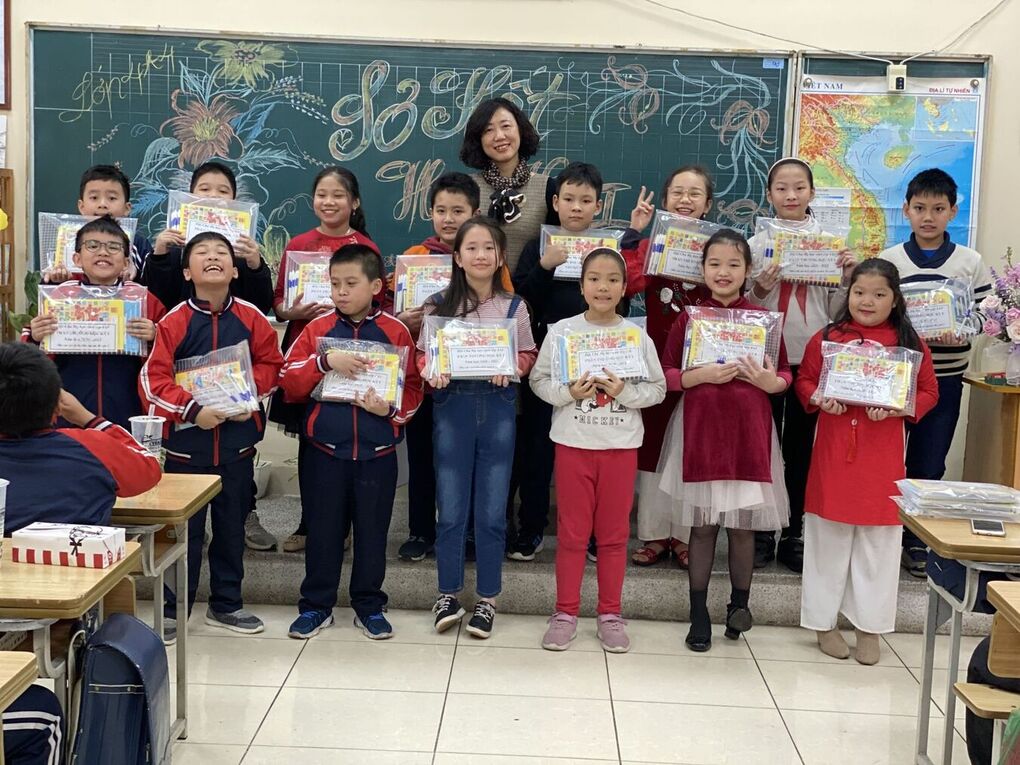 Chi đội lớp 4A4 - Trường Tiểu học Kim Đồng – lập nhiều thành tích chào Xuân 2021