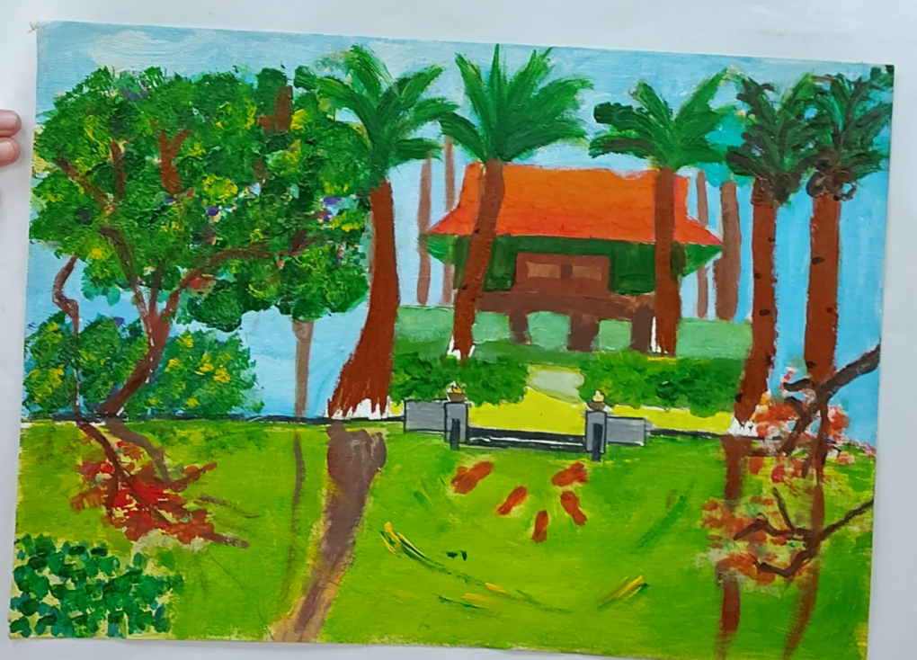 Đinh Uyển Nhi – cô học trò với niềm đam mê vẽ tranh