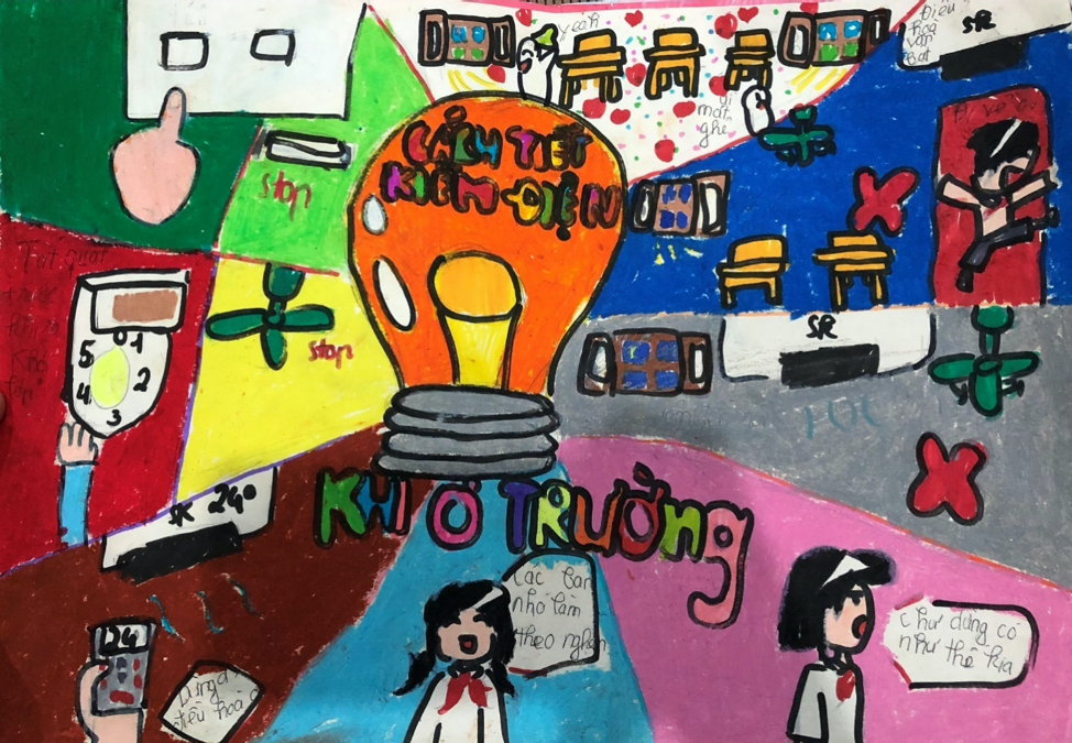 Trường Tiểu học Kim Đồng phát động cuộc thi  “Vẽ tranh tuyên truyền tiết kiệm điện” - “Coloring the Future Save Electricity”