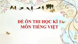 Đề 3 ôn thi HK 1 môn Tiếng Việt lớp 3