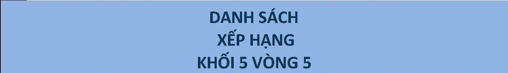Kết quả Vòng 5 cuộc thi Đấu trường Toán học của Khối   5 Trường Tiểu học Kim Đồng