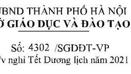 V/v nghỉ Tết Dương lịch năm 2021