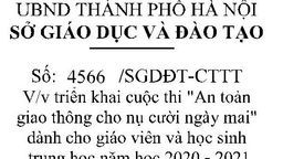 V/v triển khai cuộc thi "An toàn giao thông cho nụ cười ngày mai" dành cho giáo viên và học sinh trung học năm học 2020 - 2021