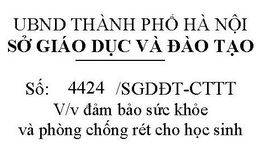 V/v đảm bảo sức khỏe và phòng chống rét cho học sinh