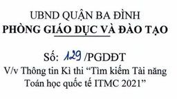 Trường Tiểu học Kim Đồng triển khai Kì thi “Tìm kiếm Tài năng Toán học Quốc tế ITMC 2021”