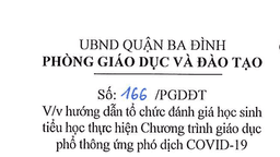 Trường Tiểu học Kim Đồng TB Cv số 166 Vv tổ chức đánh giá học sinh tiểu học thực hiện chương trình GDPT ứng phó dịch COVID-19