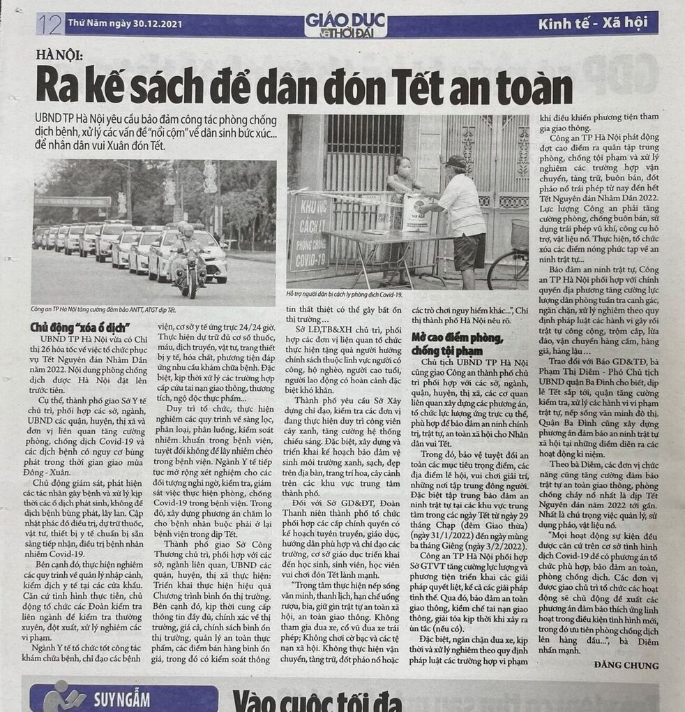 Ra kế sách để dân đón Tết an toàn