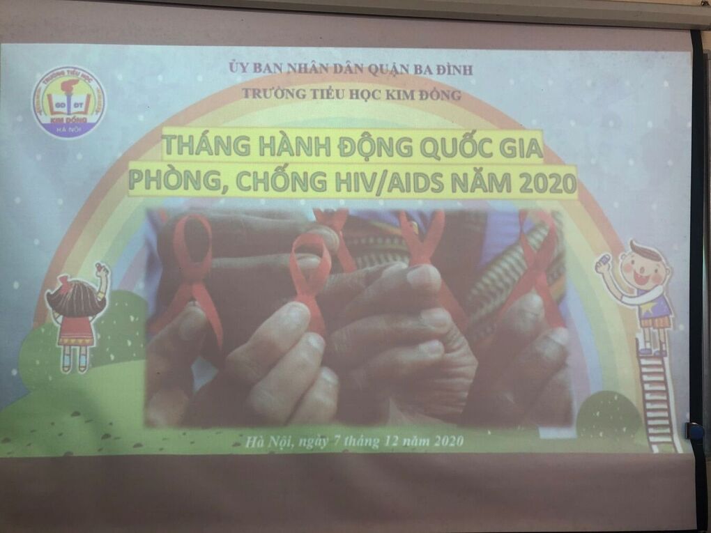 Học sinh trường Tiểu học Kim Đồng hưởng ứng “Tháng hành động Quốc gia phòng, chống HIV/AIDS năm 2020”