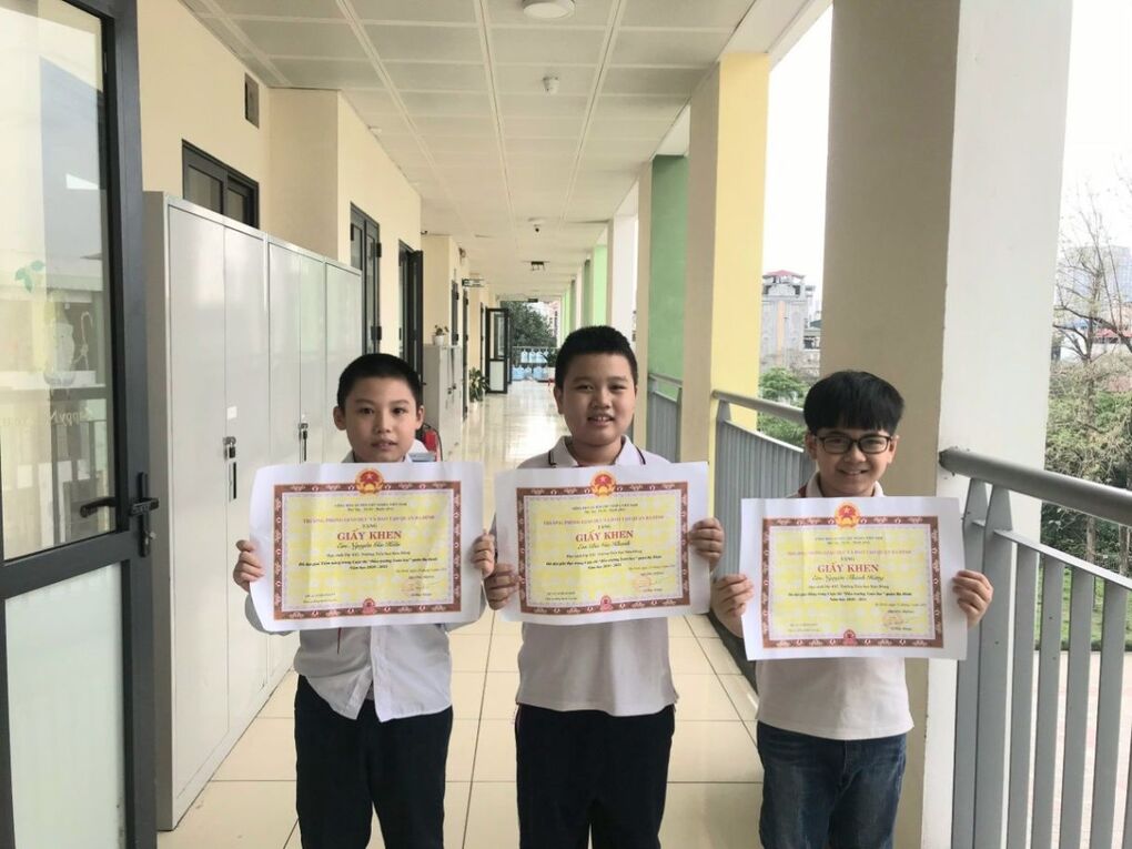 Những gương mặt xuất sắc của khối 4 trong cuộc thi Đấu trường Toán học cấp Quận