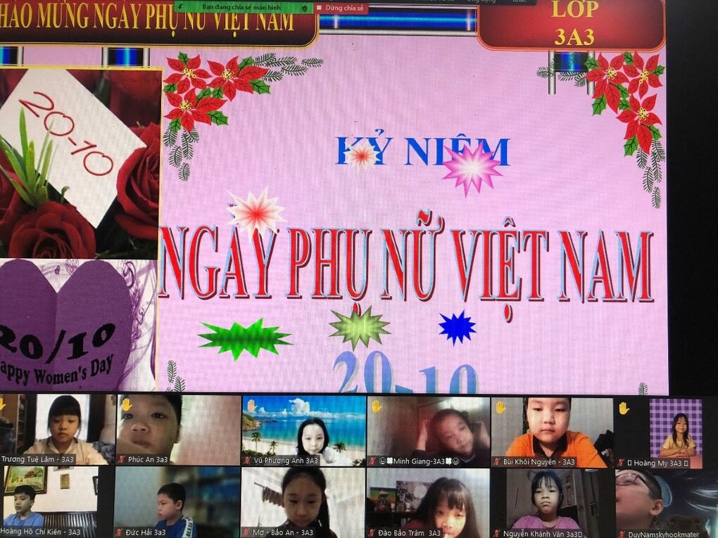 LỚP 3A3 TRƯỜNG TIỂU HỌC KIM ĐỒNG TỔ CHỨC CÁC HOẠT ĐỘNG CHÀO MỪNG NGÀY 20/10