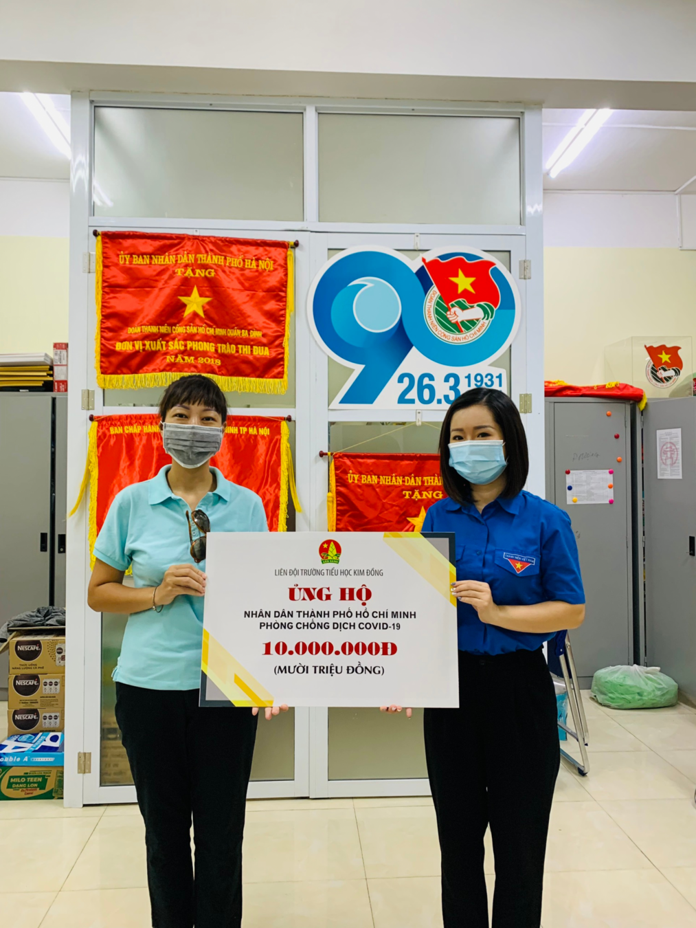 Học sinh trường Tiểu học Kim Đồng chung tay cùng thanh thiếu nhi  TP Hồ Chí Minh phòng, chống Covid-19