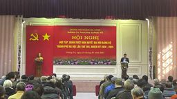 Đảng viên trường Tiểu học Kim Đồng tham dự Hội nghị: Học tập, quán triệt nghị quyết Đại hội Đảng bộ thành phố Hà Nội lần thứ XVII, nhiệm kỳ 2020 -2025