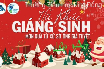 Hoạt động trải nghiệm Sắc màu tuổi thơ lớp 1A7 Chủ đề: “Vũ khúc giáng sinh – Chào năm mới 2022”