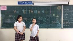 Học sinh trường Tiểu học Kim Đồng đón tết thiếu nhi rộn ràng niềm vui