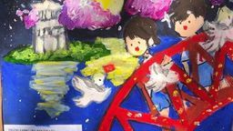 Học sinh trường Tiểu Học Kim Đồng nhiệt tình tham gia cuộc thi vẽ tranh trực tiếp chủ đề “Thăng Long - Hà Nội em yêu”