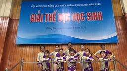 Đội tuyển Aerobic Trường Tiểu học Kim Đồng vinh dự đạt huy chương đồng trong hội khỏe Phù Đổng thành phố Hà Nội lần thứ X