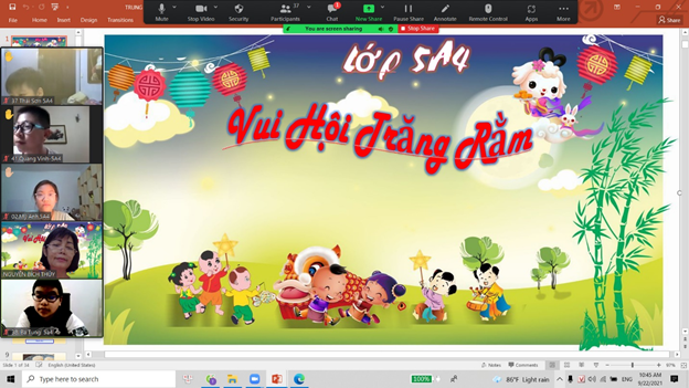 “Trung thu yêu thương – tạm biệt covid 19” của các con học sinh  lớp 5A4 trường Tiểu học Kim Đồng