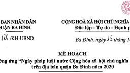 Hưởng ứng "Ngày pháp luật nước Cộng hòa xã hội chủ nghĩa Việt Nam" trên địa bàn quận Ba Đình năm 2020