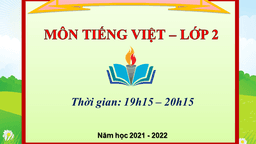 Đề ôn tập cuối kì I (số 1) - môn Tiềng Việt lớp 2