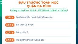 Kết quả Vòng 10 cuộc thi Đấu trường Toán học của Khối 4 Trường Tiểu học Kim Đồng