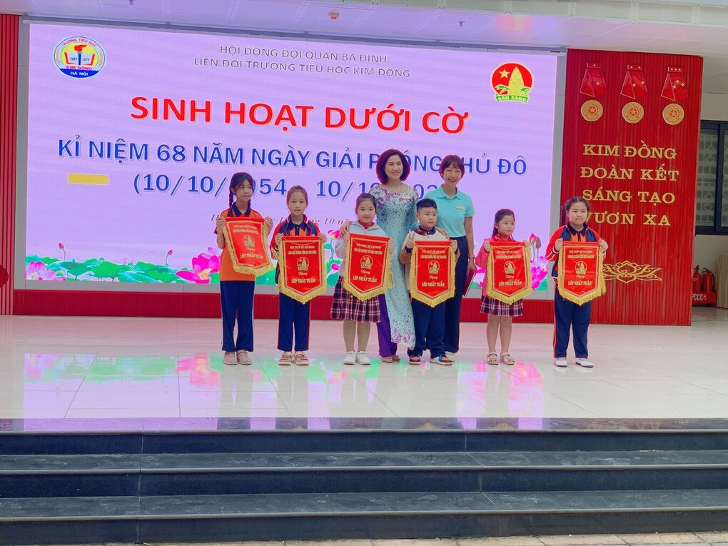 Trường Tiểu học Kim Đồng tổ chức kỉ niệm 68 năm ngày Giải phóng Thủ Đô (10/10/1954 - 10/10/2022)