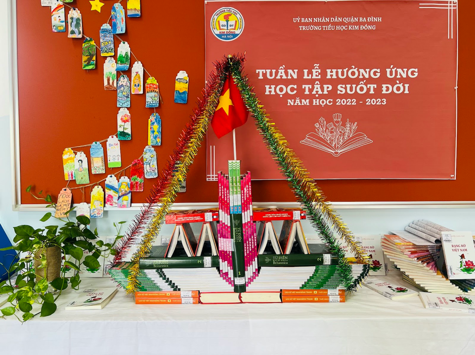 Thư viện trường Tiểu học Kim Đồng hưởng ứng “Tuần lễ học tập suốt đời” năm học 2022 - 2023