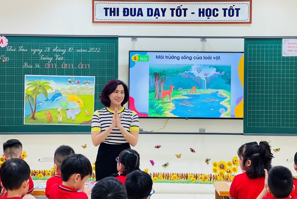 Khối 1 trường Tiểu học Kim Đồng tổ chức thành công ba tiết chuyên đề năm học 2022 - 2023