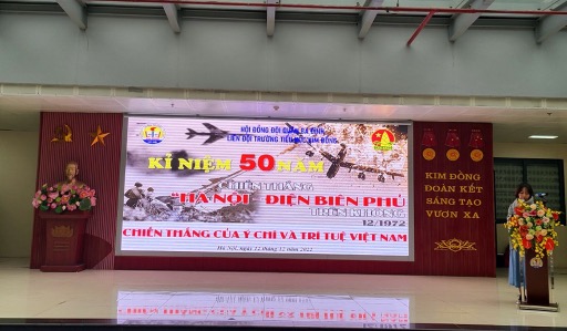 Chuỗi hoạt động đặc sắc chào mừng kỷ niệm 50 năm Chiến thắng “Hà Nội – Điện Biên phủ trên không”; Kỷ niệm 78 năm Ngày thành lập Quân đội Nhân dân Việt Nam (22/12/1944 - 22/12/2022) của trường tiểu học Kim Đồng