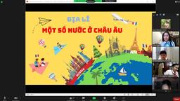 Hành trình khám phá “Châu Âu kì thú” qua giờ học Địa lí ở lớp 5A7