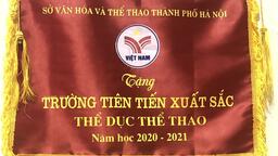 Trường Tiểu học Kim Đồng vinh dự nhận cờ “Trường Tiên tiến Xuất sắc Thể dục thể thao năm học 2020 – 2021”