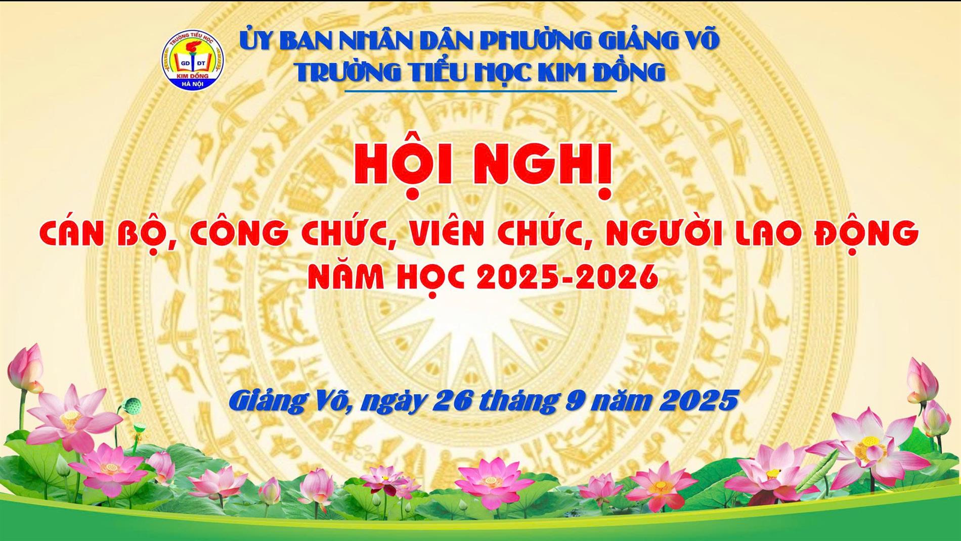 Hội nghị CBCCVCNLĐ Trường Tiểu học Kim Đồng: Đoàn kết – Sáng tạo – Quyết tâm cho năm học mới