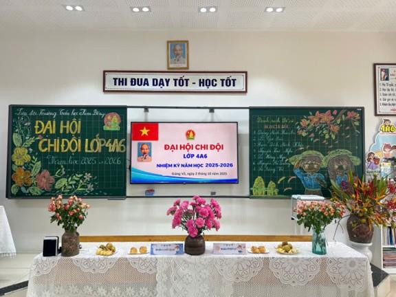 Liên đội Trường Tiểu học Kim Đồng tổ chức Đại hội Chi đội mẫu tại lớp 4A6- Ngày hội của tinh thần dân chủ và trách nhiệm.