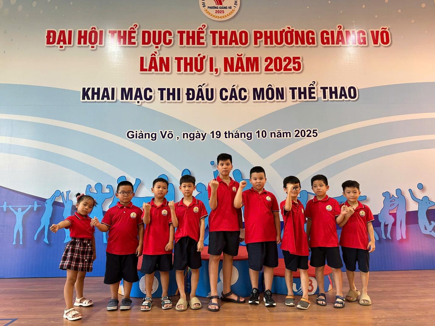 Trường Tiểu học Kim Đồng ghi dấu ấn tại Đại hội Thể dục thể thao phường Giảng Võ lần thứ Nhất