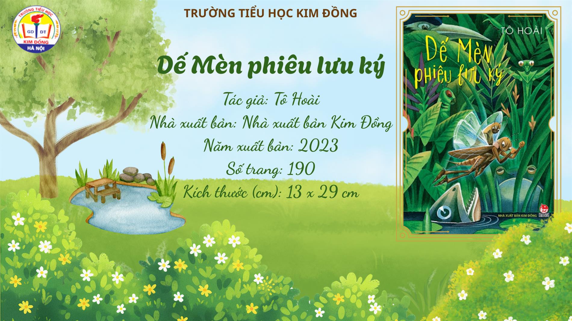 Thư viện trường Tiểu học Kim Đồng giới thiệu sách tháng 11 – Dế Mèn phiêu lưu ký