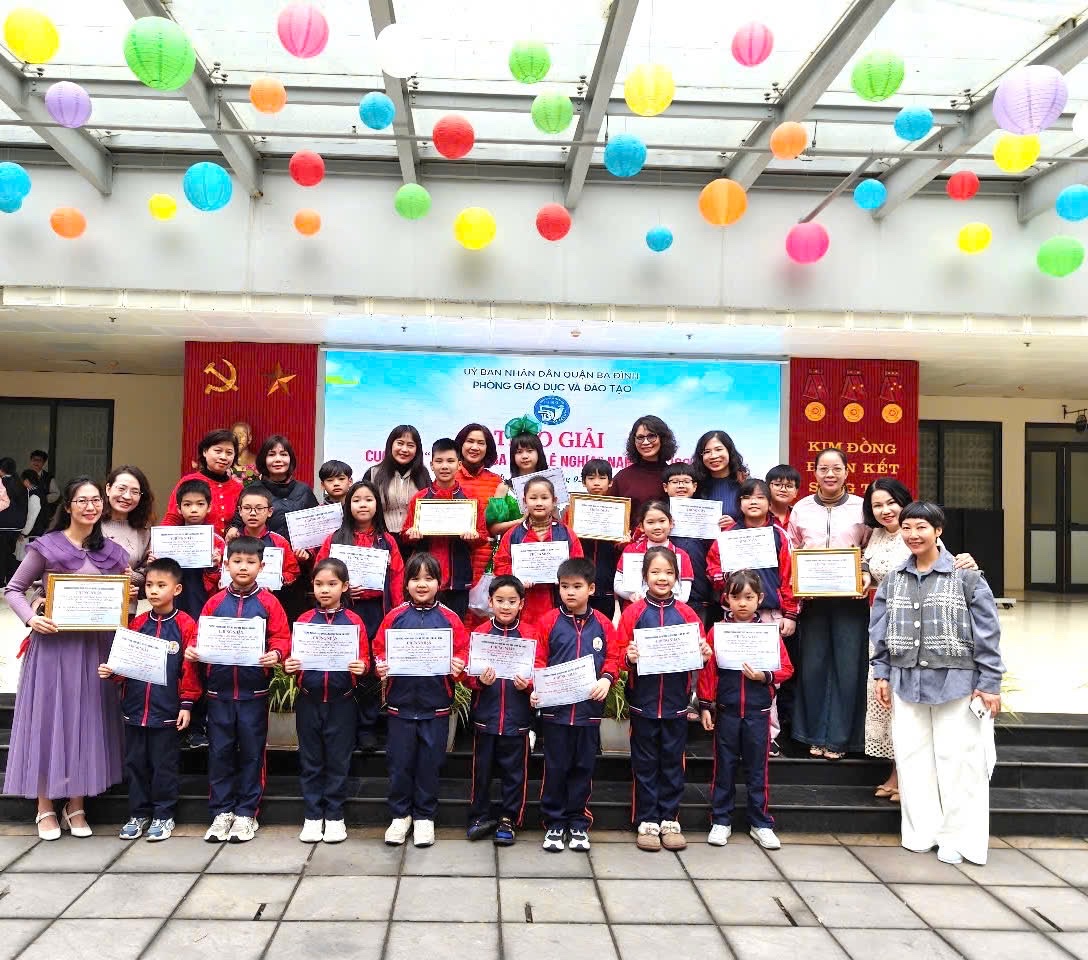 Trường Tiểu học Kim Đồng đoạt nhiều giải thưởng tại cuộc thi ‘Học sinh Ba Đình lễ nghĩa’