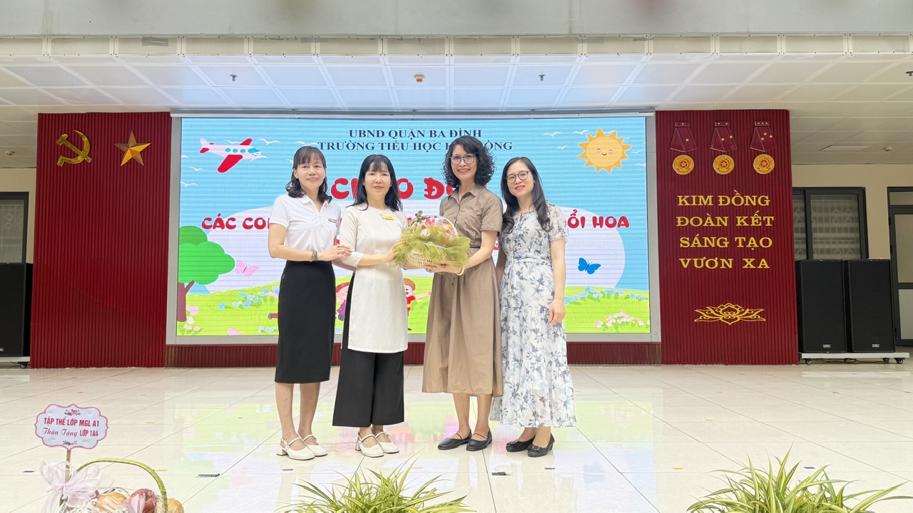 Trường Tiểu học Kim Đồng vui mừng chào đón các em học sinh Mầm non Tuổi Hoa