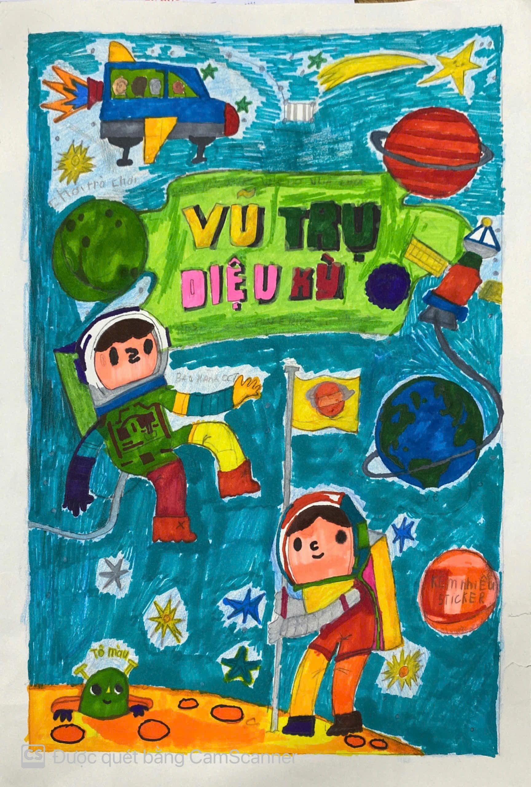 A drawing of a group of astronauts
Description automatically generated