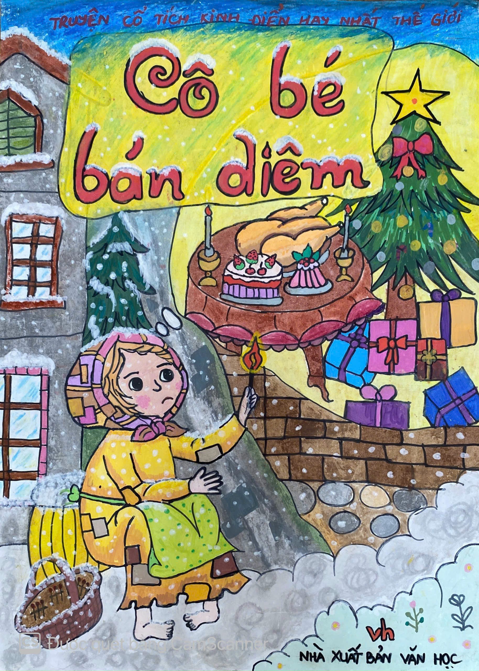 A drawing of a child in a yellow coat
Description automatically generated