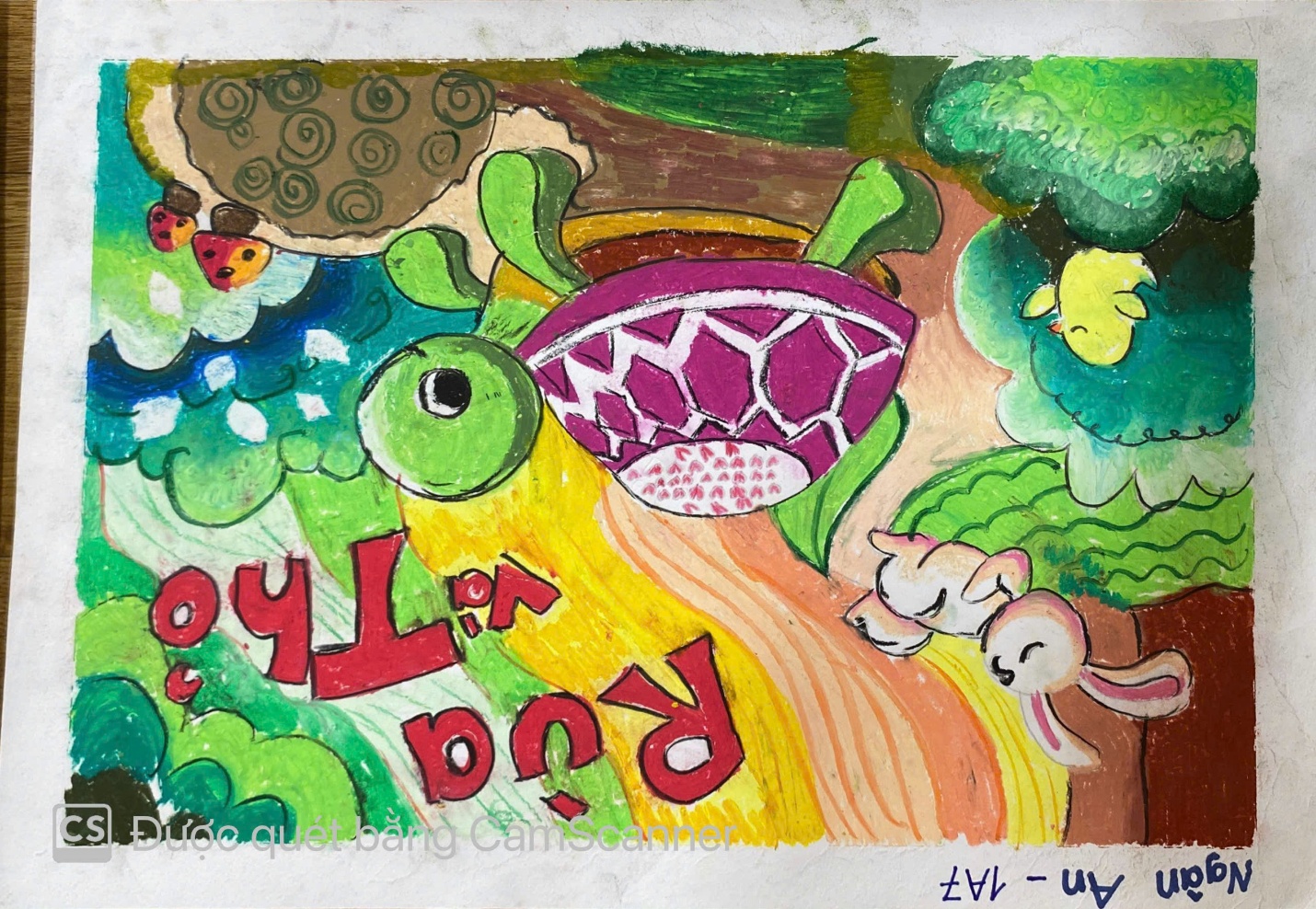 A drawing of a cartoon animal
Description automatically generated