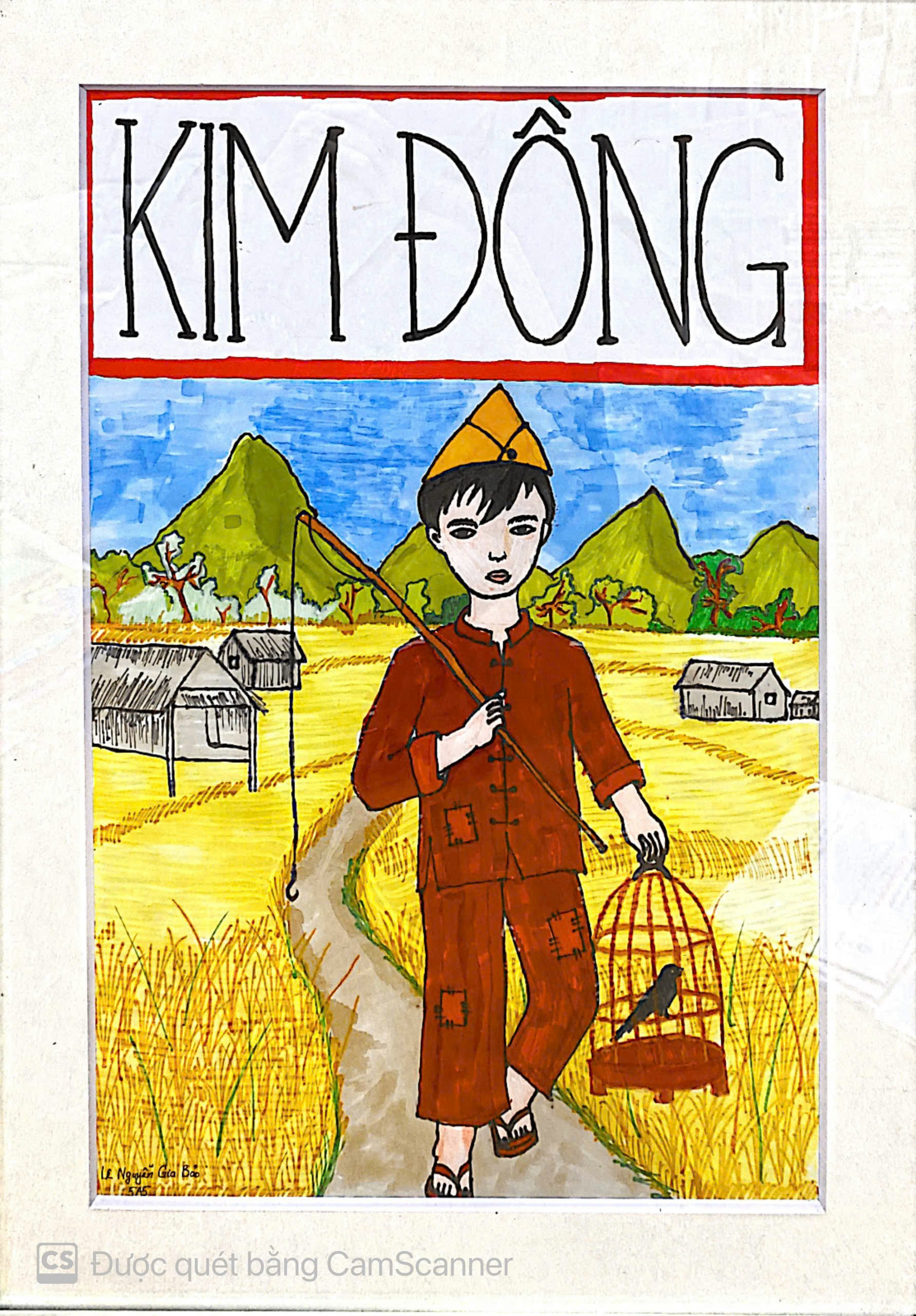 A child with a bird cage
Description automatically generated