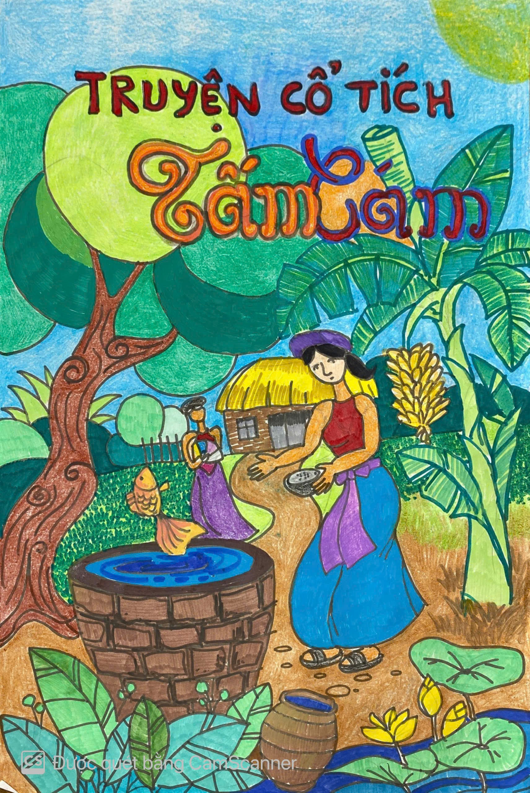 A drawing of a person and a well
Description automatically generated