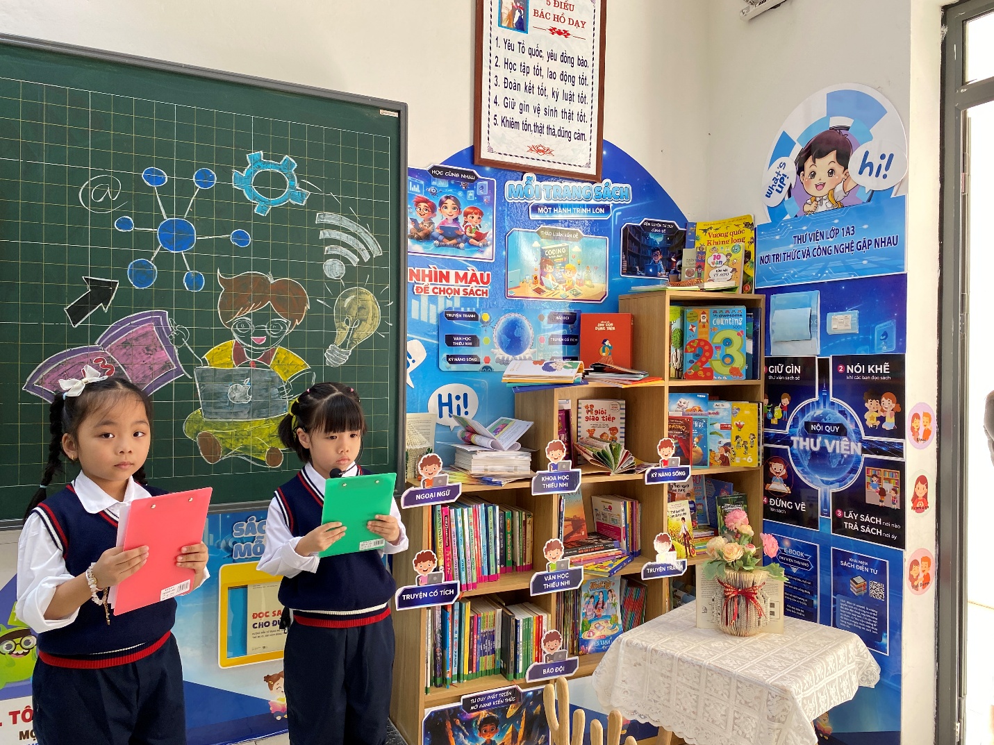 A group of girls in a classroom
Description automatically generated