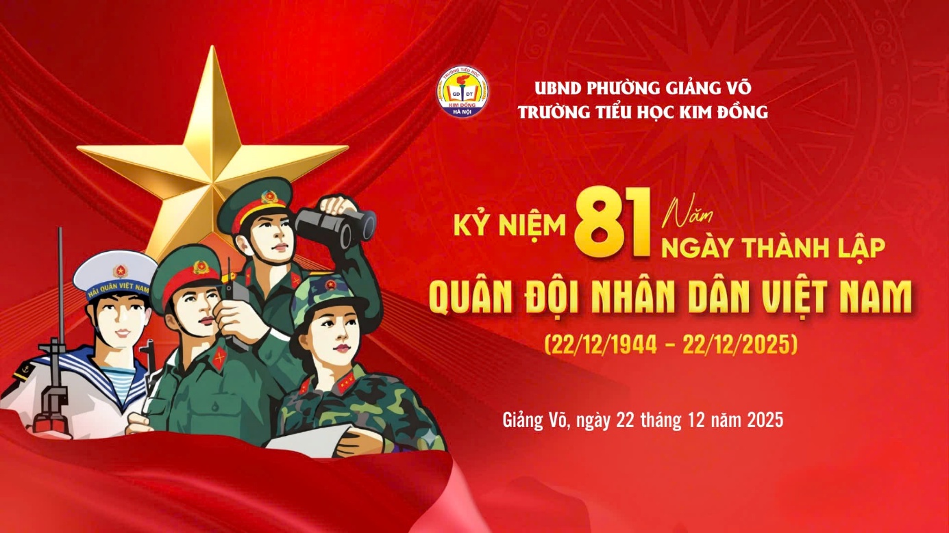 A red banner with a group of people in uniform

Description automatically generated