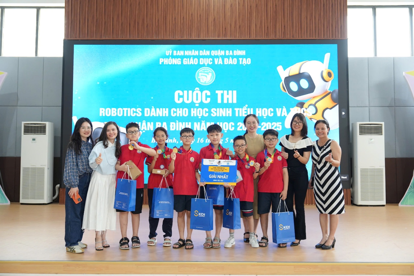 A group of people posing for a photoAI-generated content may be incorrect.